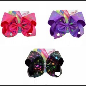 Jojo Siwa Girls Splatter Bow - pink - black - purple